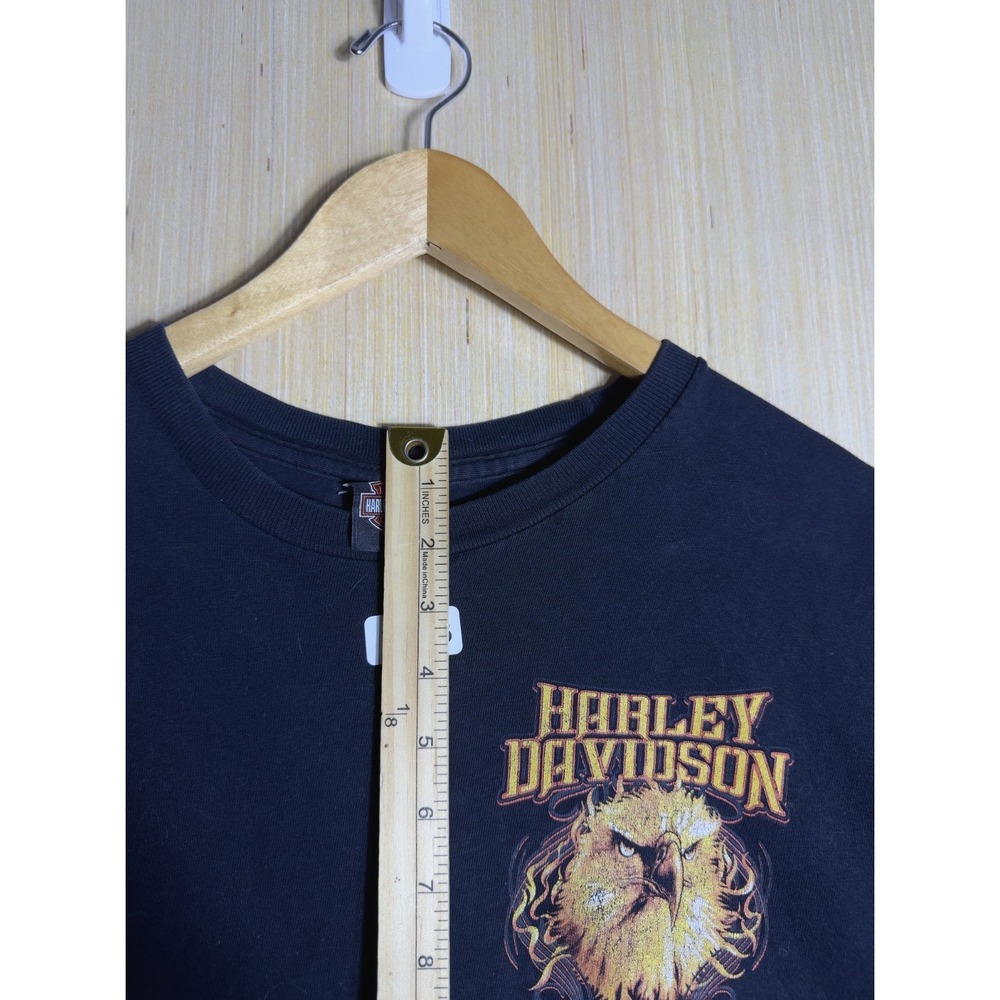 Vintage Harley Davidson Shirt Extra Large Black Short Sleeve Men's Graphic Y2K - Picture 8 of 12